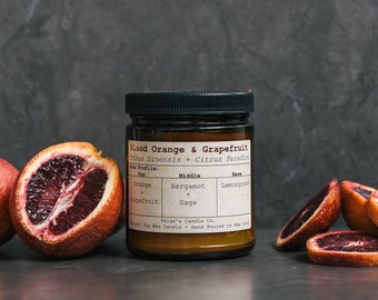 Blood Orange & Grapefruit Vegan Soy Wax Candle