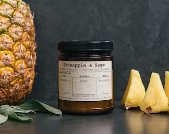 Pineapple & Sage Vegan Soy Wax Candle