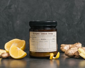 Ginger Lemon Drop Vegan Soy Wax Candle
