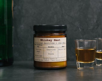 Whiskey Neat Vegan Soy Wax Candle