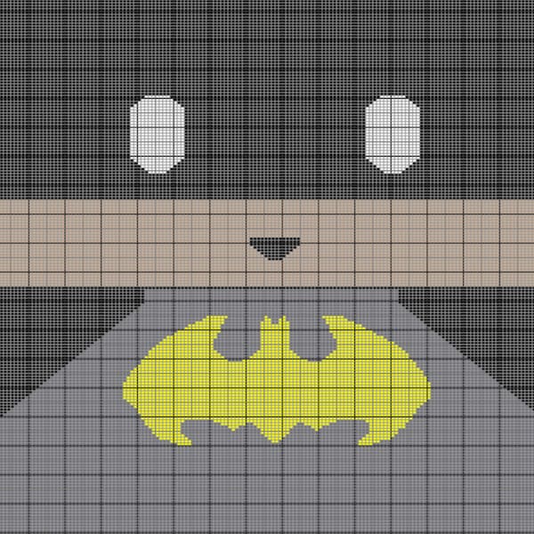 Bat Super Hero Graphghan Pattern