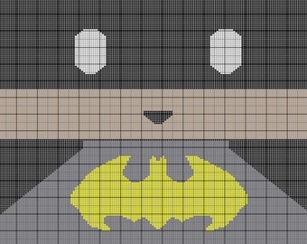 Bat Super Hero Graphghan Pattern