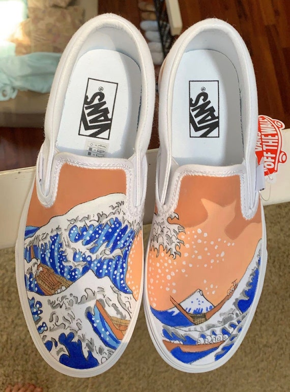 painted slip on vans