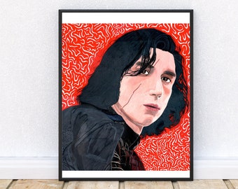 Print Pencil Drawing Kylo Ren Sizes 8 X 12 to Poster - Etsy