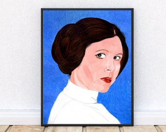 Drawing Print Princess Leia