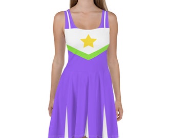 Purple Lucky Cheer Cosplay Star Cheerleader Dress