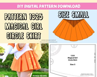 DIY- Magical Girl Circle Skirt Pattern (Size S)