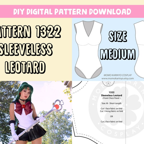 DIY- Sleeveless Leotard Pattern (Size Medium)