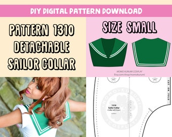 DIY- Sailor Collar Pattern (Sizes XS, M, L)