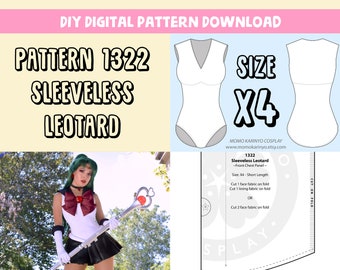 DIY- Sleeveless Leotard Pattern (Size X4)