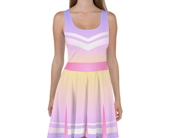 Kiki - Sunrise Ombre Pastel Cheerleader Kawaii Skater Dress