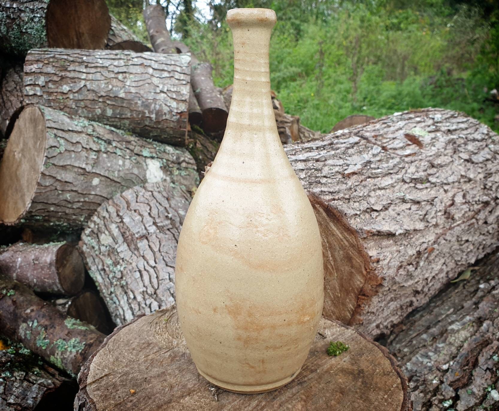 Crème Grès Bouteille Pays Vintage Décoration Ferme Cuisine Décor Vase Crème Couleur Accents