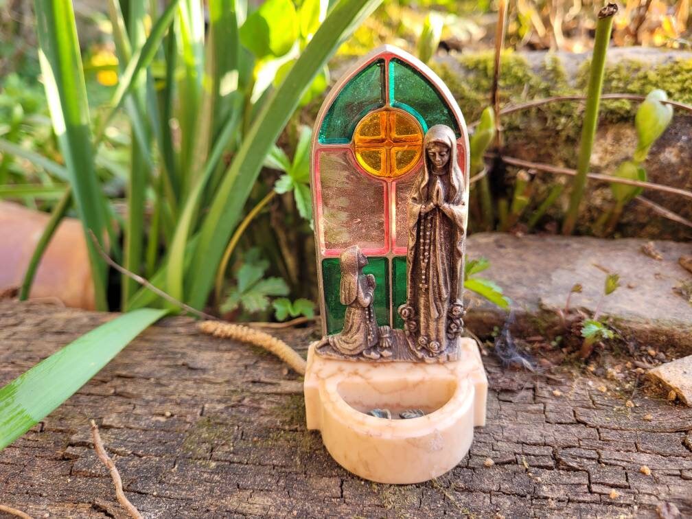 Notre Dame de Lourdes Vintage Souvenir Sanctuaire Dévotion