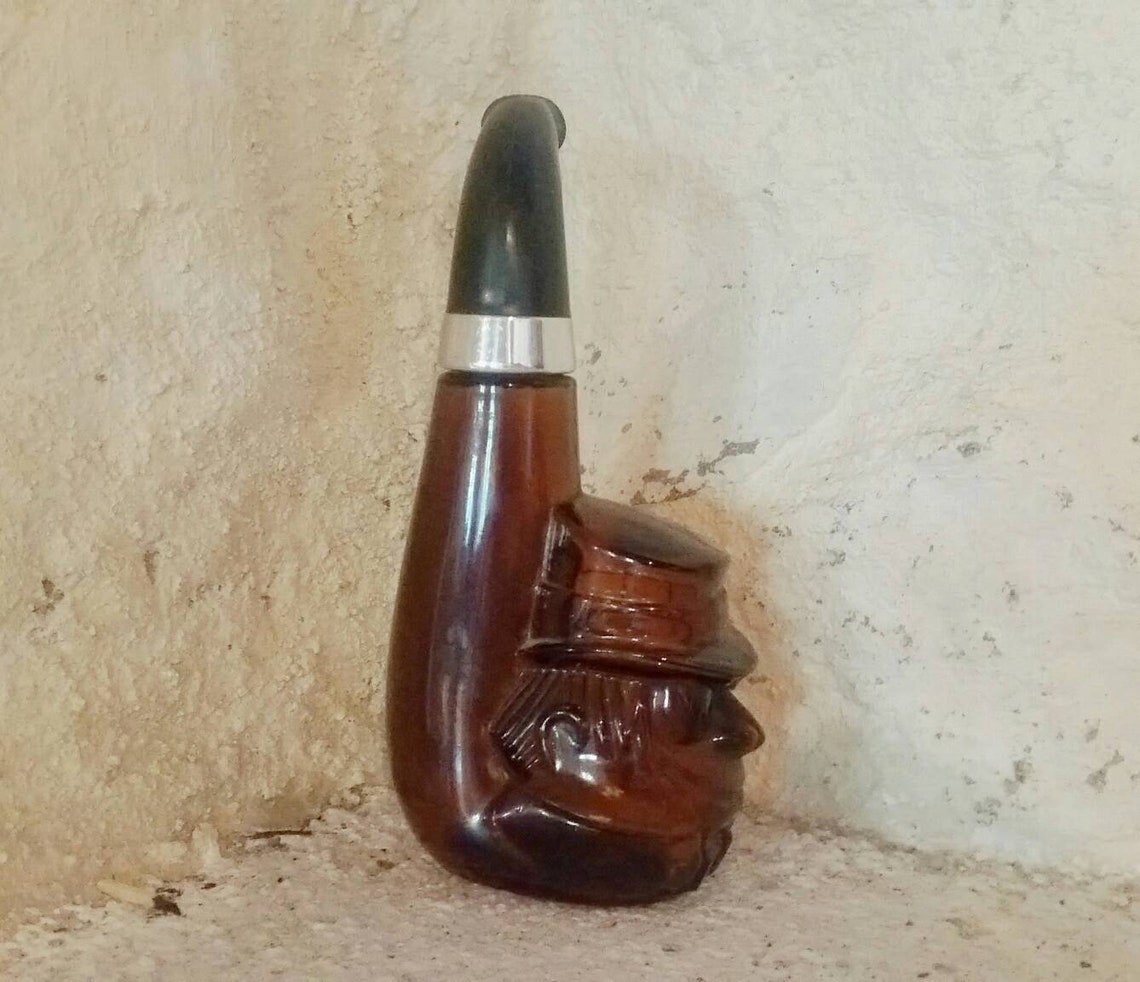 French vintage novelty glass bottle novelty aftershave bottle Etsy