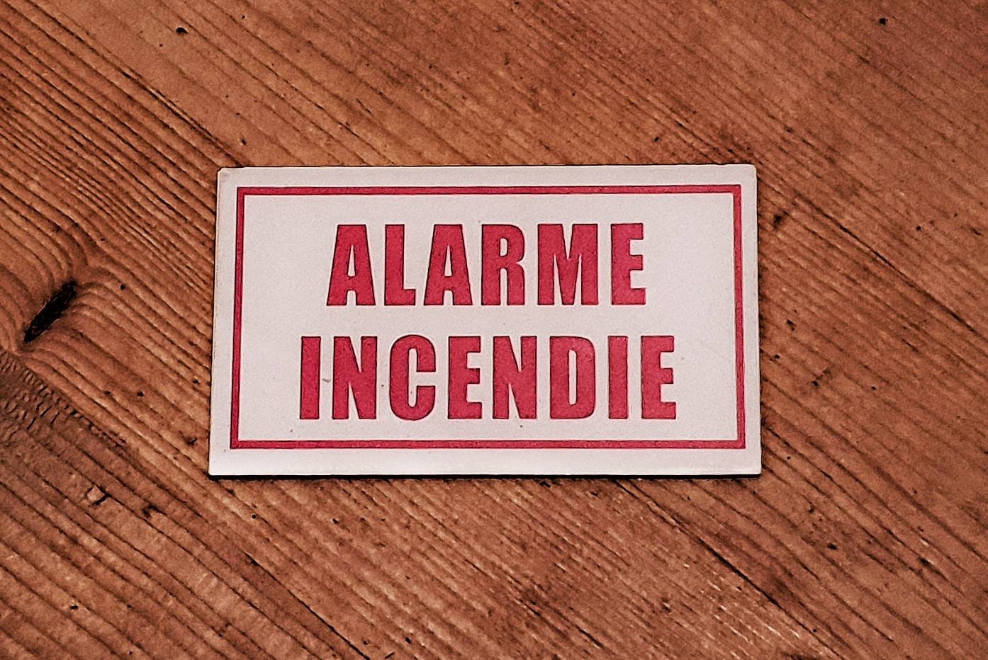 Alarme Incendie Sign Fench Language Sign French Fire Alarm Etsy