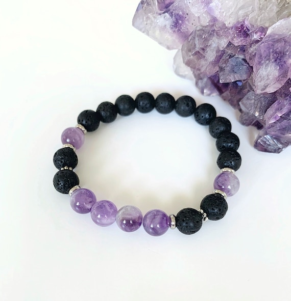 Amethyst lava bracelet discount