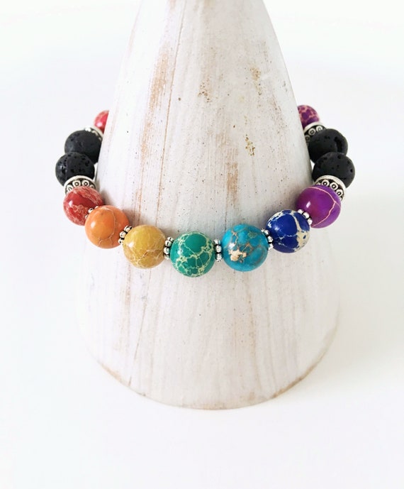 Chakra Bracelet Diffuser Bracelet Chakra Jewelry Lava Rock