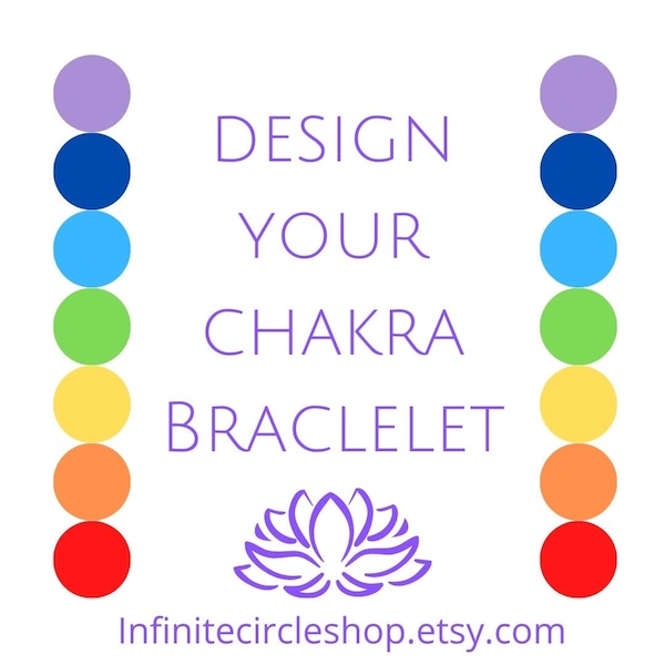 Design Your Own Chakra Bracelet, Custom Chakra Bracelet, Yoga Jewelry, Custom Gemstone Bracelet, Chakra Crystal Bracelet, Custom Made