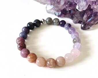 Calming Stone Bracelet, Multi Stone Bracelet, Gemstone Bracelet, Gemstone Combinations For Healing, Calming Energy Bracelet, Inner Peace