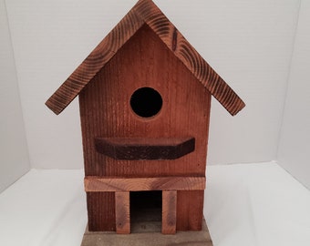 Rustic Birdhouse Natural Habitat Decorative Repurposed Wood