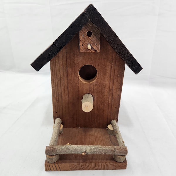 Rustic Birdhouse Natural Habitat Decorative Repurposed Wood