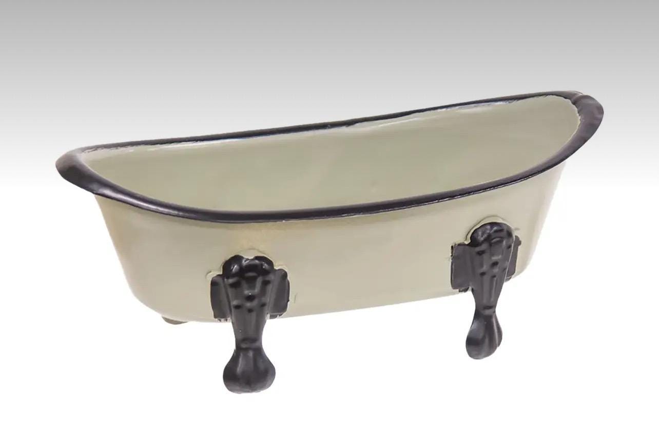 Iron and Black Metal Bathtub Soap Dish
