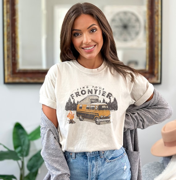Camping Shirt. Retro Style Camper Van T-Shirt Camping Shirt. Retro Style Camper Van T-Shirt