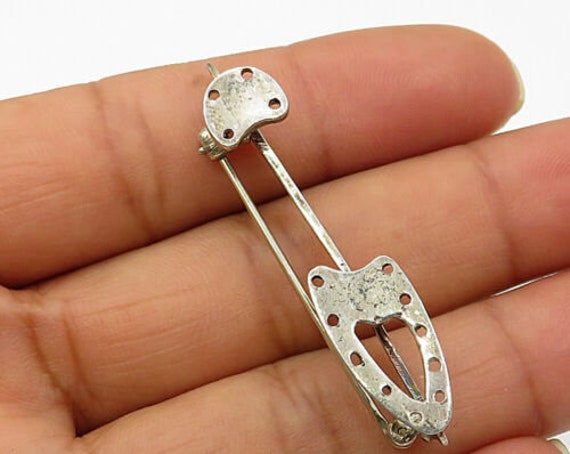 925 silver vintage multi-gemstone open treasure chest brooch pin bp2672
