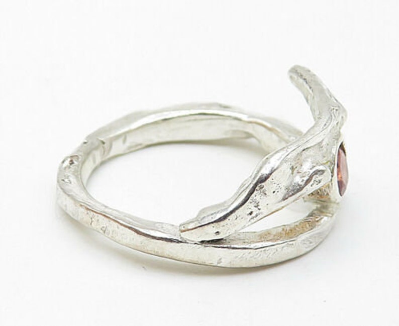 r9210 topaz accented wrap design textured band ring sz 7 925 sterling silver