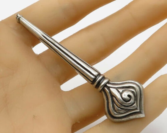 925 silver vintage multi-gemstone open treasure chest brooch pin bp2672