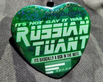 It's not gay MGS Holo Heart Button Pin Badge