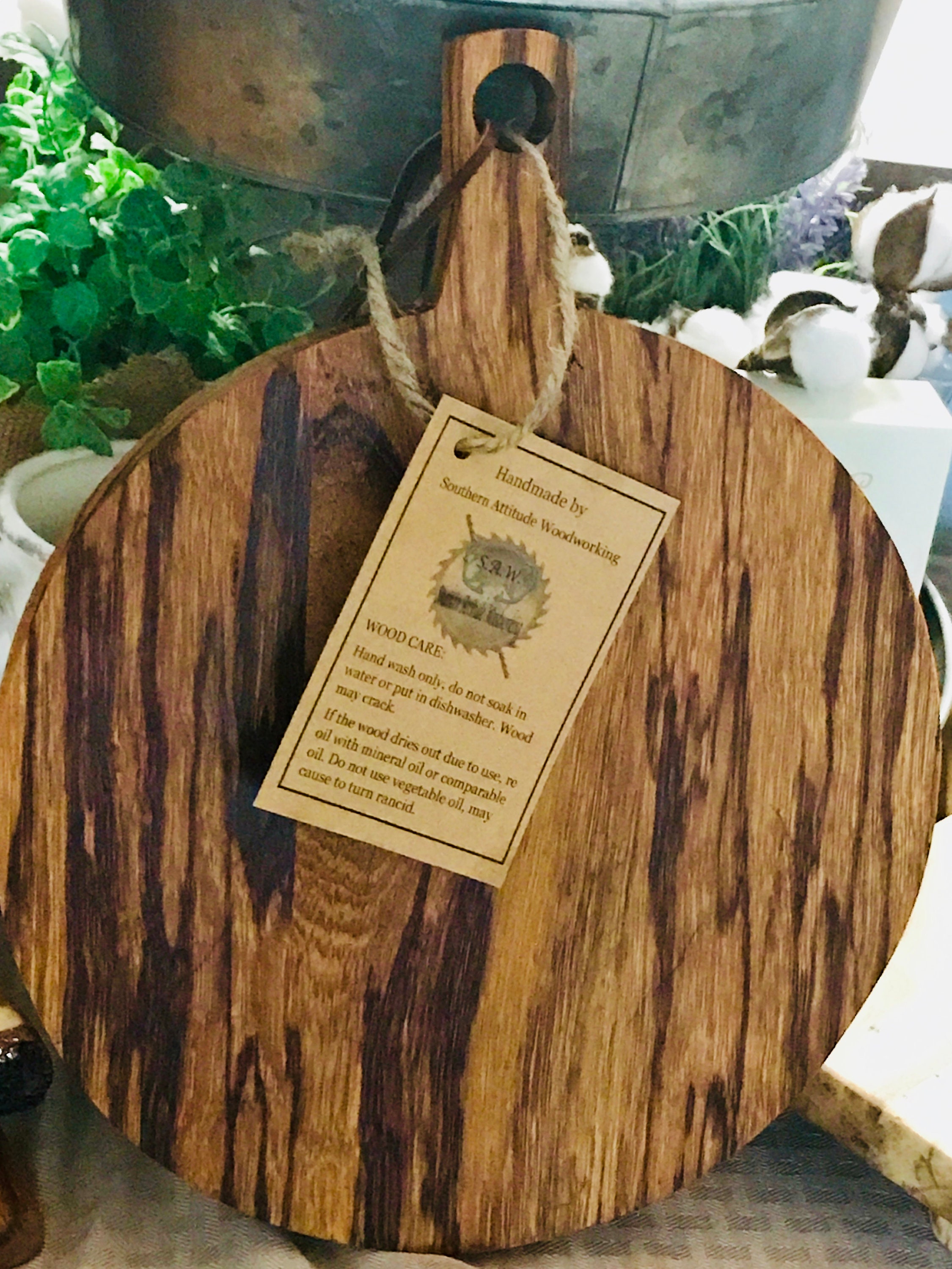 Round Black Walnut Cutting Board | Etsy