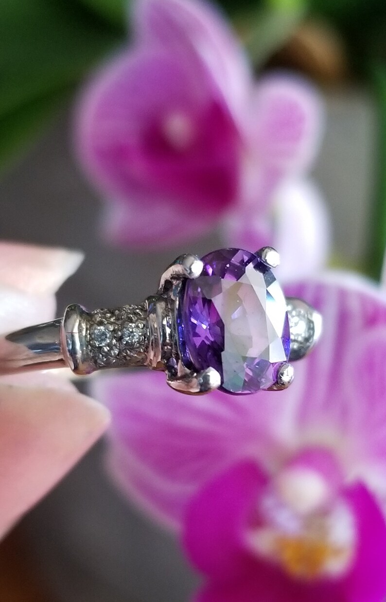 Purple Sapphire Ring Sapphire is a large 1.60 cts. | Etsy
