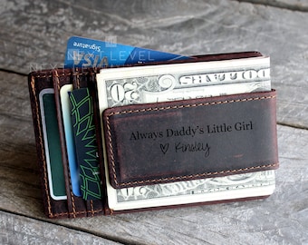 mens money clip with id window