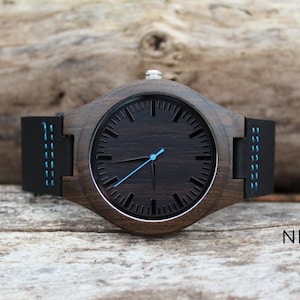 Men Gifts for Husband, Fathers Day Gift for Him, Wooden Watch Unique Gifts for Men Gift for Boyfriend Step Dad Gift image 1