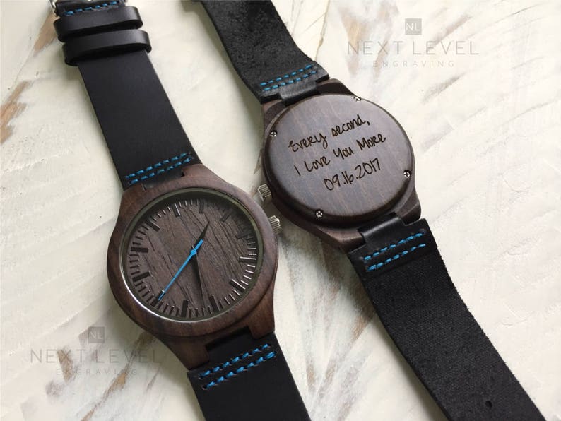 Men Gifts for Husband, Fathers Day Gift for Him, Wooden Watch Unique Gifts for Men Gift for Boyfriend Step Dad Gift image 3