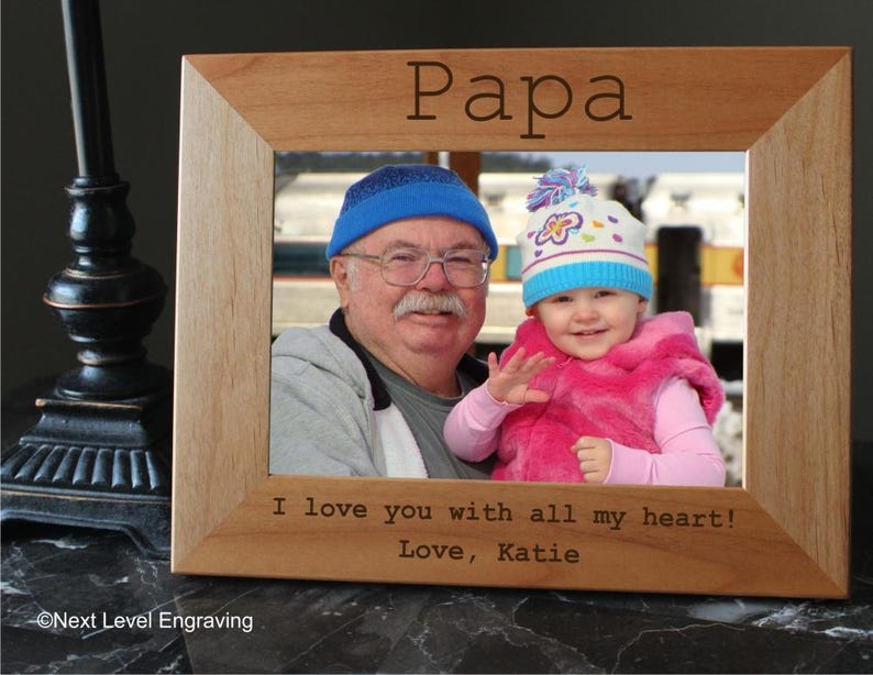 Papa Picture Frame Papa Photo Frame Papa Gift Personalized Etsy