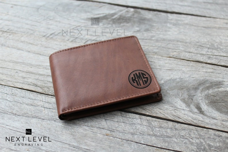 Graduation Gifts for Him College Monogrammed Wallet Mens High School College Student Teen Boy Gift Class of 2022 Personalized Leather Wallet 