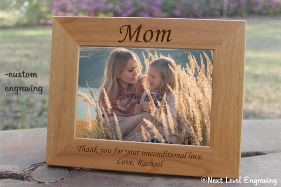 Birthday gift Natural Wooden Photo Frame Best Mum New Gift 5x7 We Love Our Mummy