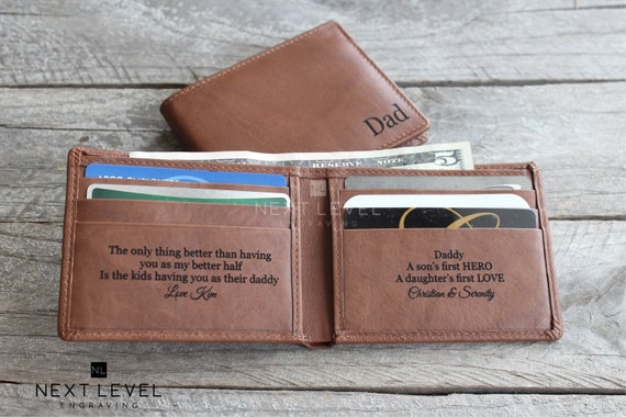 engraved wallet for father's day