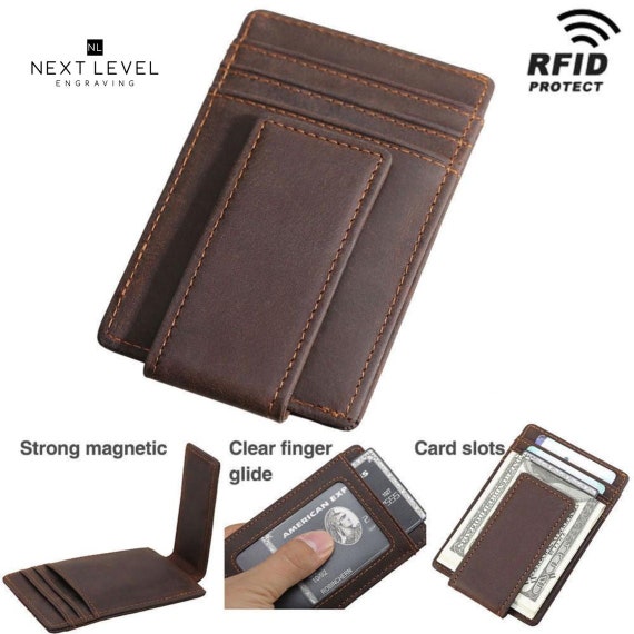 Portefeuille Homme Phoenix Engrave - Ultra-fin, Aluminium, Bloqueur RFID - Pince à Billets