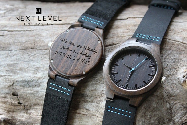 Men Gifts for Husband, Fathers Day Gift for Him, Wooden Watch Unique Gifts for Men Gift for Boyfriend Step Dad Gift image 6