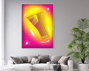 Hundimiento Y #11, Arte de pared de descarga digital, arte de pared imprimible, descarga de impresión digital