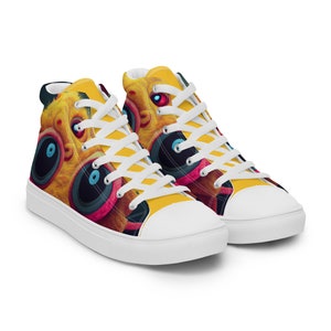 3 Eyed Fanny Men&#39;s High Top Canvas Shoes