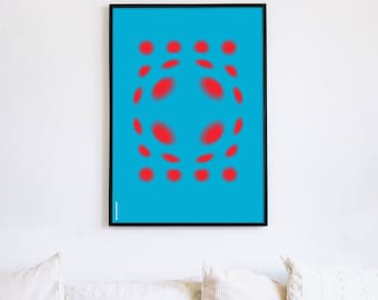 Puntos abultados n.° 40, arte mural imprimible, descarga digital