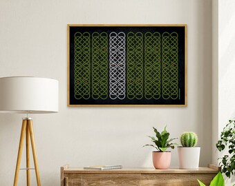 Arte mural digital de descarga celta Tiki, arte mural imprimible, descarga de impresión digital