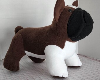 Restored FAO Schwarz French Bulldog Plush Toy Black and  Restored FAO Schwarz Black and White French Bulldog Nostalgic Memories main image 1