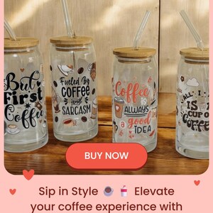 Iced Coffee Glass Beer Can Tumbler Set Stackable Drinking Glassware Kitchen Barware Gift Enthusiast Present Cold Brew Cup Modern Home