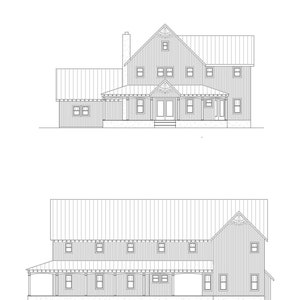 Farmhouse Custom Architectural Drafting Service -Floor Plans and Elevation example, custom house plans drawn