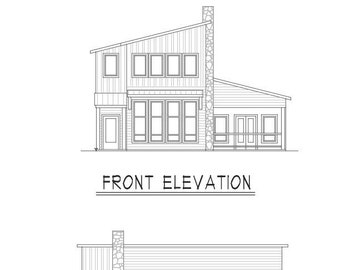 Contemporary Custom Architectural Drafting Service -Floor Plans and Elevation example, custom house plans drawn